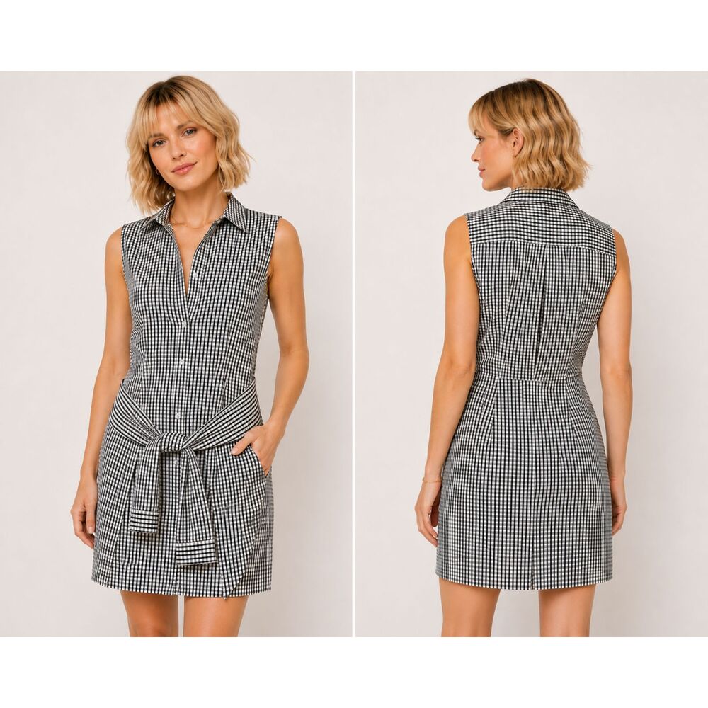 Zara faux sleeve tie dress